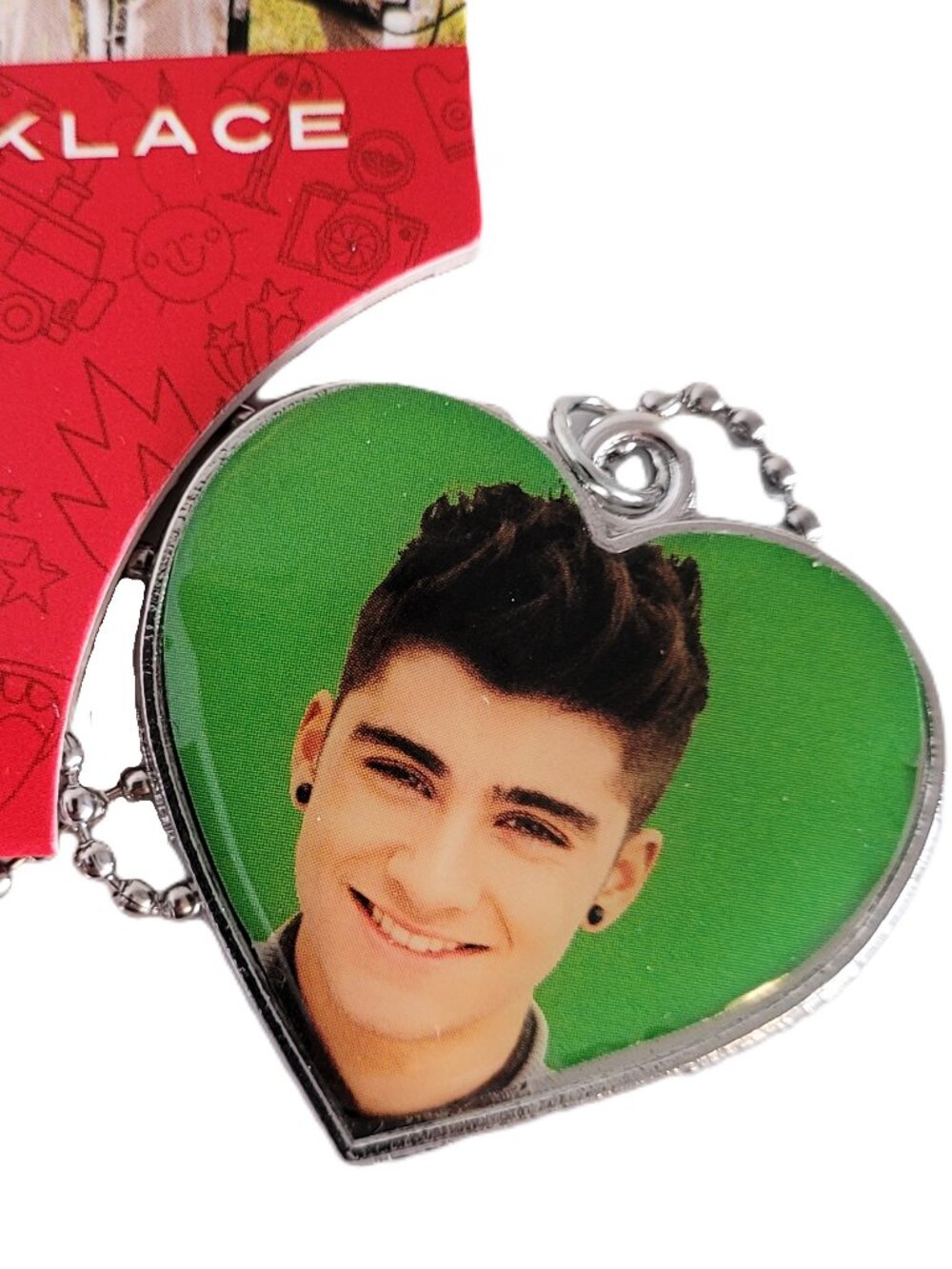 One Direction 1D ZAYN Heart Pendant Necklace Heart Charm  - NEW